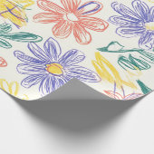 Oude Wilde Bloemenschets (9) Cadeaupapier (Hoek)