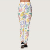 Oude Wilde Bloemenschets (9) Leggings (Achterkant)