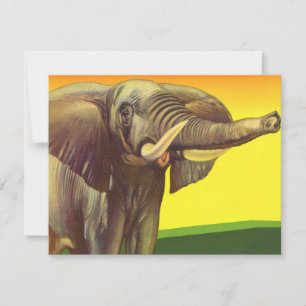 Oude wilde dieren, Afrikaanse olifant bij zonsonde