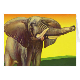 Oude wilde dieren, Afrikaanse olifant met zonsonde