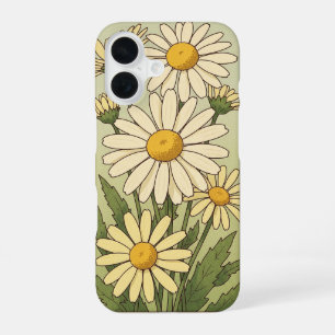 Oude wilde margrieten iPhone 16 hoesje