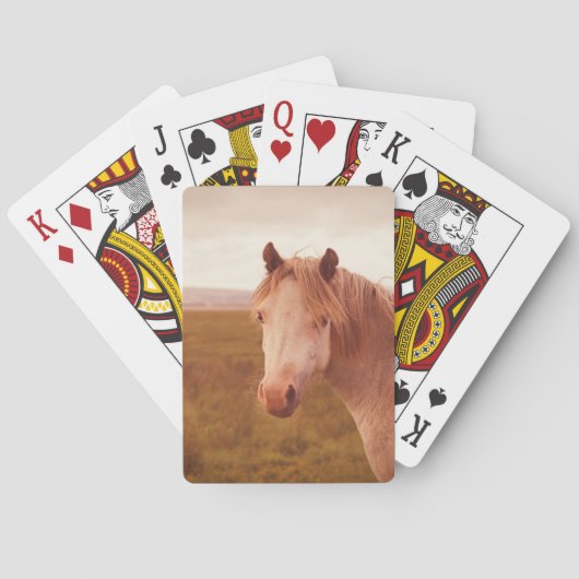 Oude wilde paard speelkaarten (Achterkant)