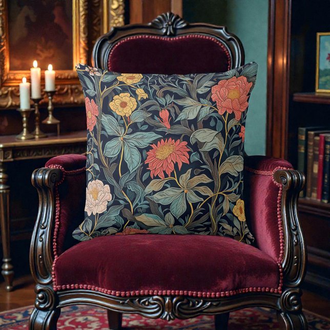 Oude William Morris antieke bloem Kussen (Creator heeft geüpload)