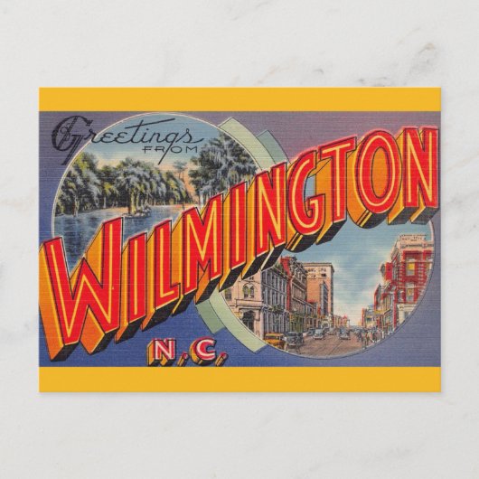 Oude Wilmington NC  Briefkaart (Voorkant)