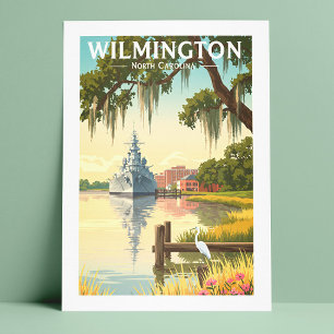 Oude Wilmington North Carolina Briefkaart