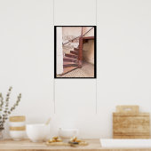 Oude Winding Staircase Foto Poster (Keuken)