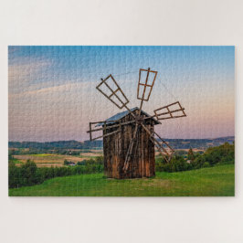 Oude Windmolen Heuvel Landelijke Windmolen Landbou Legpuzzel