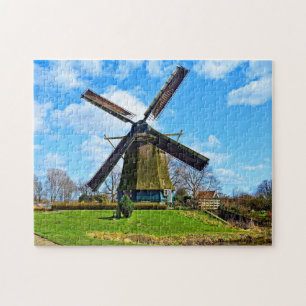 Oude windmolen historische windmolen historisch legpuzzel