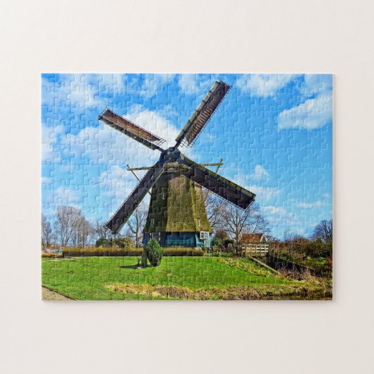 Oude windmolen historische windmolen historisch legpuzzel (Horizontaal)