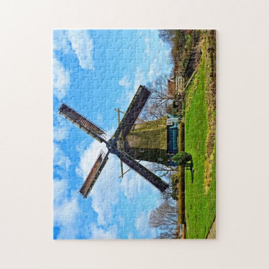 Oude windmolen historische windmolen historisch legpuzzel (Verticaal)