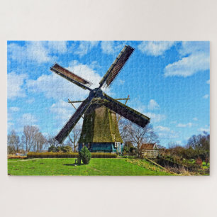 Oude windmolen historische windmolen historisch legpuzzel