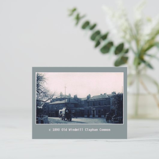 oude windmolenpub Clapham Common Briefkaart (Staand voorkant)