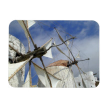 Oude windmolens Olympos Karpathos, Griekenland