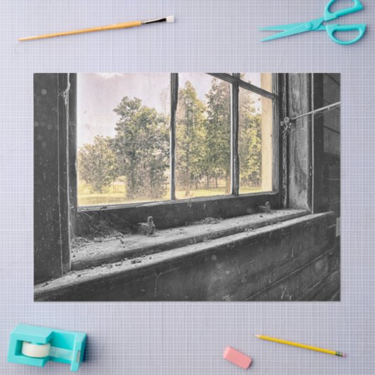 Oude Windows-decoupage  Tissuepapier (Craft)