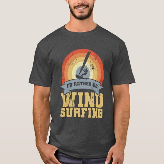 Oude windsurfquote jongen t-shirt (Voorkant)