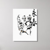Oude Wing Chun Kung Fu Scroll Verpakt Canvas (Voorkant)