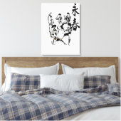 Oude Wing Chun Kung Fu Scroll Verpakt Canvas Afdruk (Insitu (Slaapkamer))