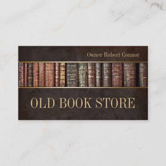 Oude winkel Antiek lezen Winkel door eigenaar Visitekaartje (Voorkant)