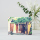 Oude  winkel Franse kolonie Pondicherry India Briefkaart (Staand voorkant)