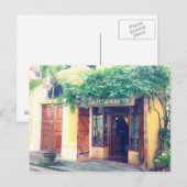 Oude  winkel Franse kolonie Pondicherry India Briefkaart (Voorkant / Achterkant)