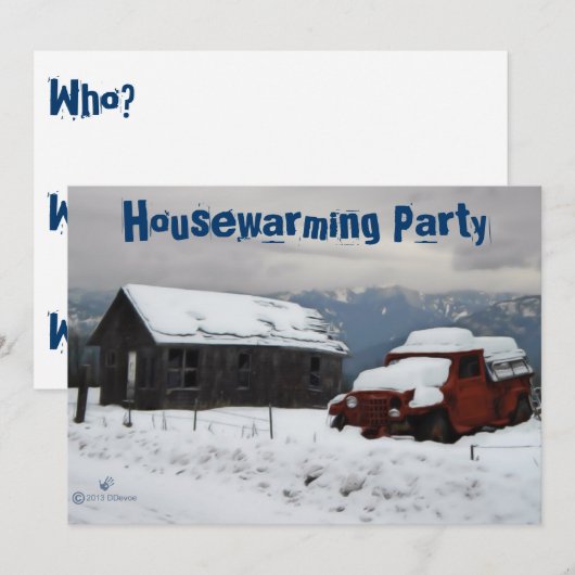 Oude winkelwagen en vrachtwagenhuis kaart (Voorkant / Achterkant)