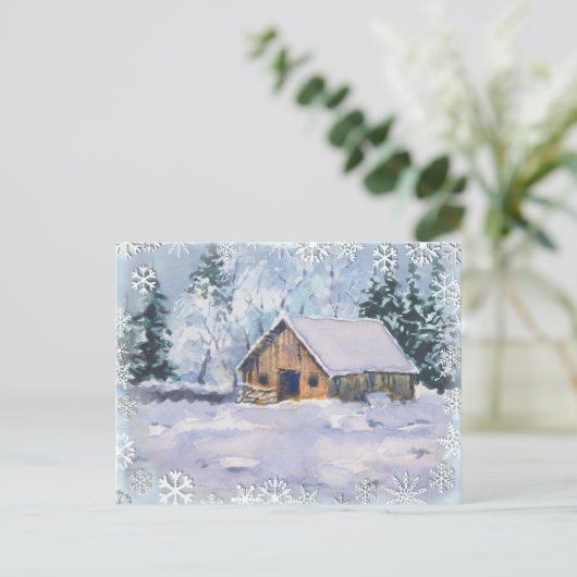 OUDE WINTER BARN VAN SHARON SHARPE BRIEFKAART (Staand voorkant)