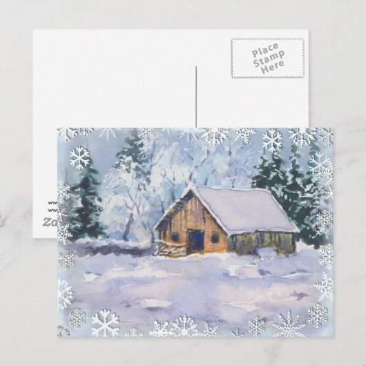 OUDE WINTER BARN VAN SHARON SHARPE BRIEFKAART (Voorkant / Achterkant)