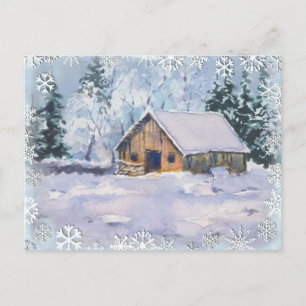 OUDE WINTER BARN VAN SHARON SHARPE BRIEFKAART