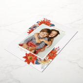 Oude winter botanische foto Prettig kerstfeest Folie Feestdagenkaart (Gedraaid)