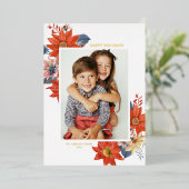 Oude winter botanische foto Prettige feestdagen (Staand Voorkant)