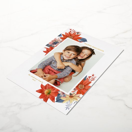 Oude winter botanische foto Prettige feestdagen (Gedraaid)