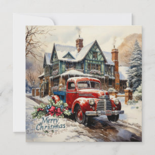 Oude winter-Christelijke stadswoning Kaart