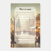 Oude winter snijmarkt dorp post-it® notes (Voorkant)