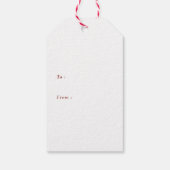Oude Winterbes Kerstfeest Cadeaulabel (Achterkant)
