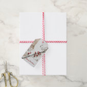 Oude Winterbes Kerstfeest Cadeaulabel (Met Touw)