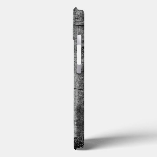 Oude winterboom — Grayscale iPhone Case (Achterkant / Links)