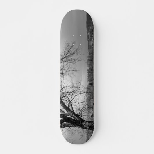 Oude winterboom Grayscale Persoonlijk Skateboard (Voorkant)