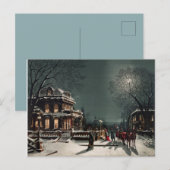 Oude winterlandschap ansichtkaart briefkaart (Voorkant / Achterkant)