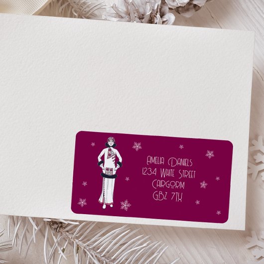 Oude wintermode etiket