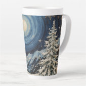 Oude winters kerst ontsnapping latte mok (Rechterhoek)
