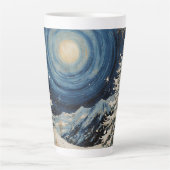 Oude winters kerst ontsnapping latte mok (Voorkant)