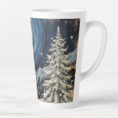 Oude winters kerst ontsnapping latte mok (Rechts)