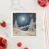 Oude winters kerst ontsnapping servet (Insitu)