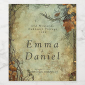 Oude Winyards Bruiloft Wijn Etiket (Enkel label)