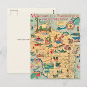Oude Wisconsinkaart Ansichtkaart Briefkaart (Voorkant / Achterkant)
