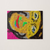 Oude Wise Biker Face, graffiti Art Legpuzzel (Horizontaal)