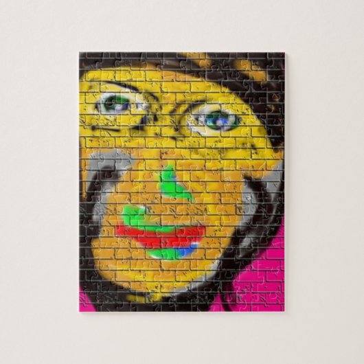 Oude Wise Biker Face, graffiti Art Legpuzzel (Verticaal)