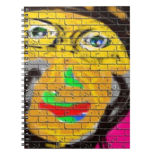 Oude Wise Biker Face, graffiti Art Notitieboek (Voorkant)