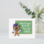 Oude Wiskunde leraren Epitaph Briefkaart (Staand voorkant)