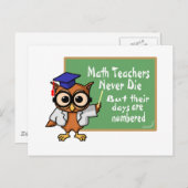 Oude Wiskunde leraren Epitaph Briefkaart (Voorkant / Achterkant)